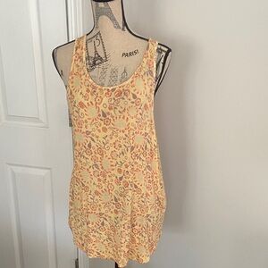 SO Yellow Floral Tank Top size-XL